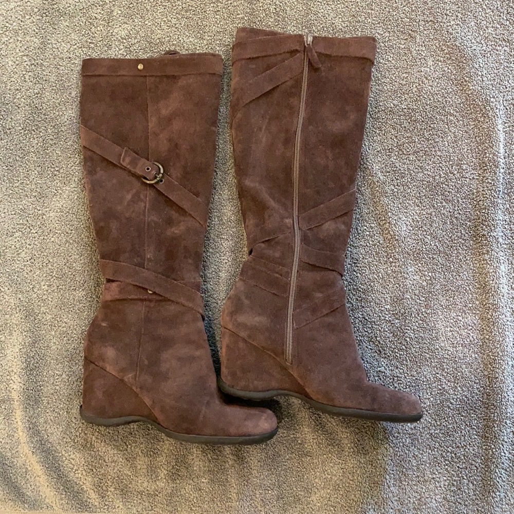 a.n.a Brown suede boots size 7